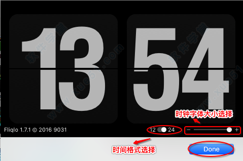 Fliqlo for mac 屏保时间-完美源码 Fliqlo for mac 屏保时间-完美源码