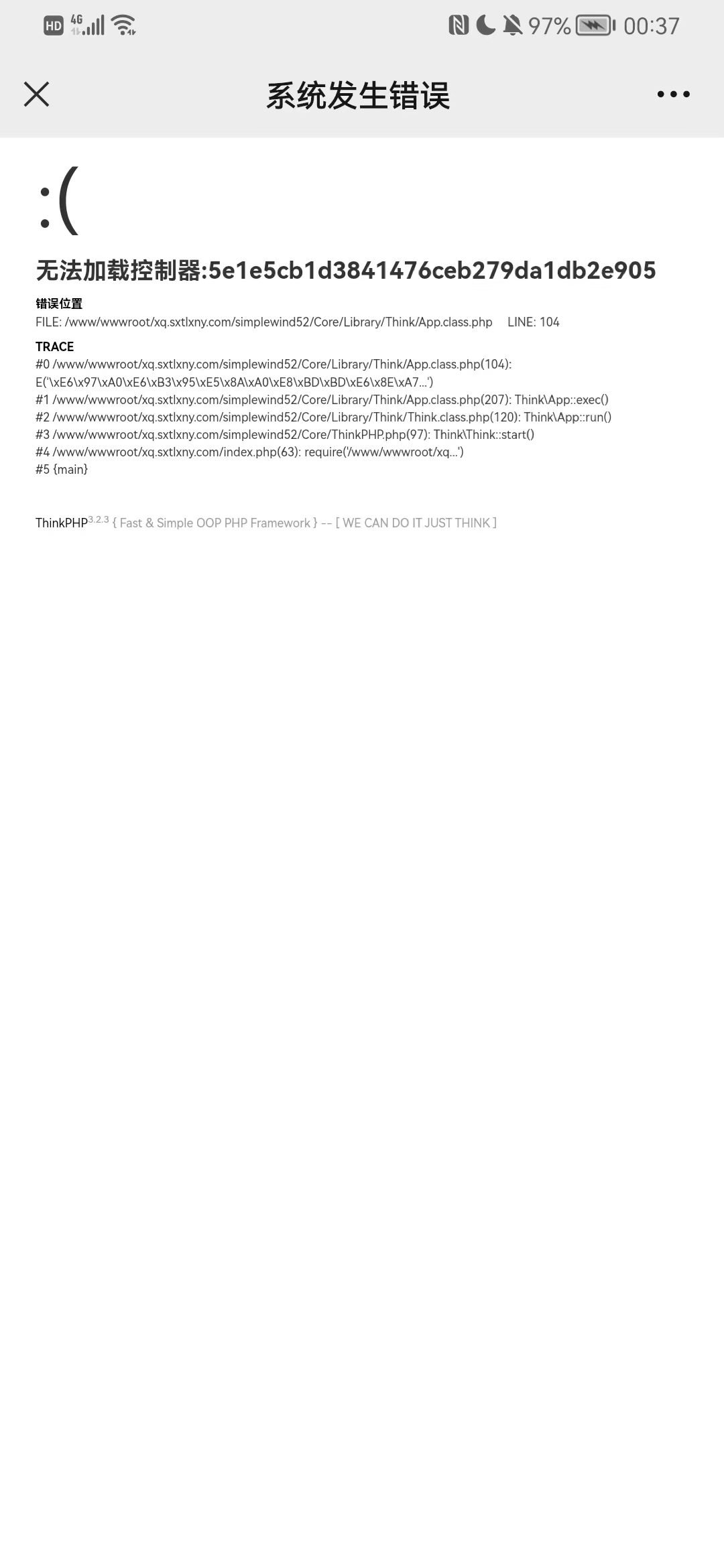 无法加载控制器:5e1e5cb1d3841476ceb279da1db2e905-完美源码 无法加载控制器:5e1e5cb1d3841476ceb279da1db2e905-完美源码