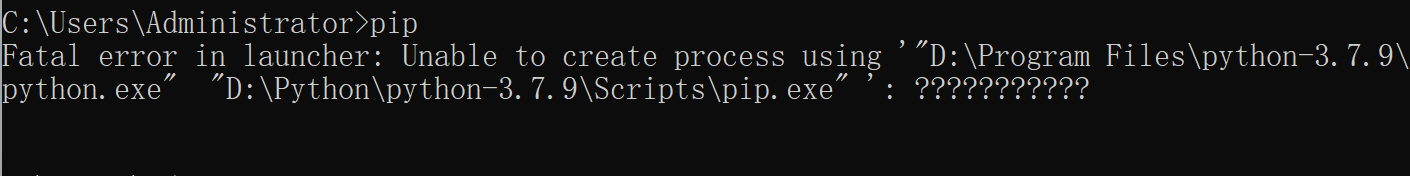 pip Fatal error in launcher: Unable to create process using ' pip Fatal error in launcher: Unable to create process using '